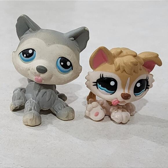 LPS LITTLEST PET SHOP‎ bundle lot of Grey Husky 70 and Husky 1013 - Picture 1 of 5